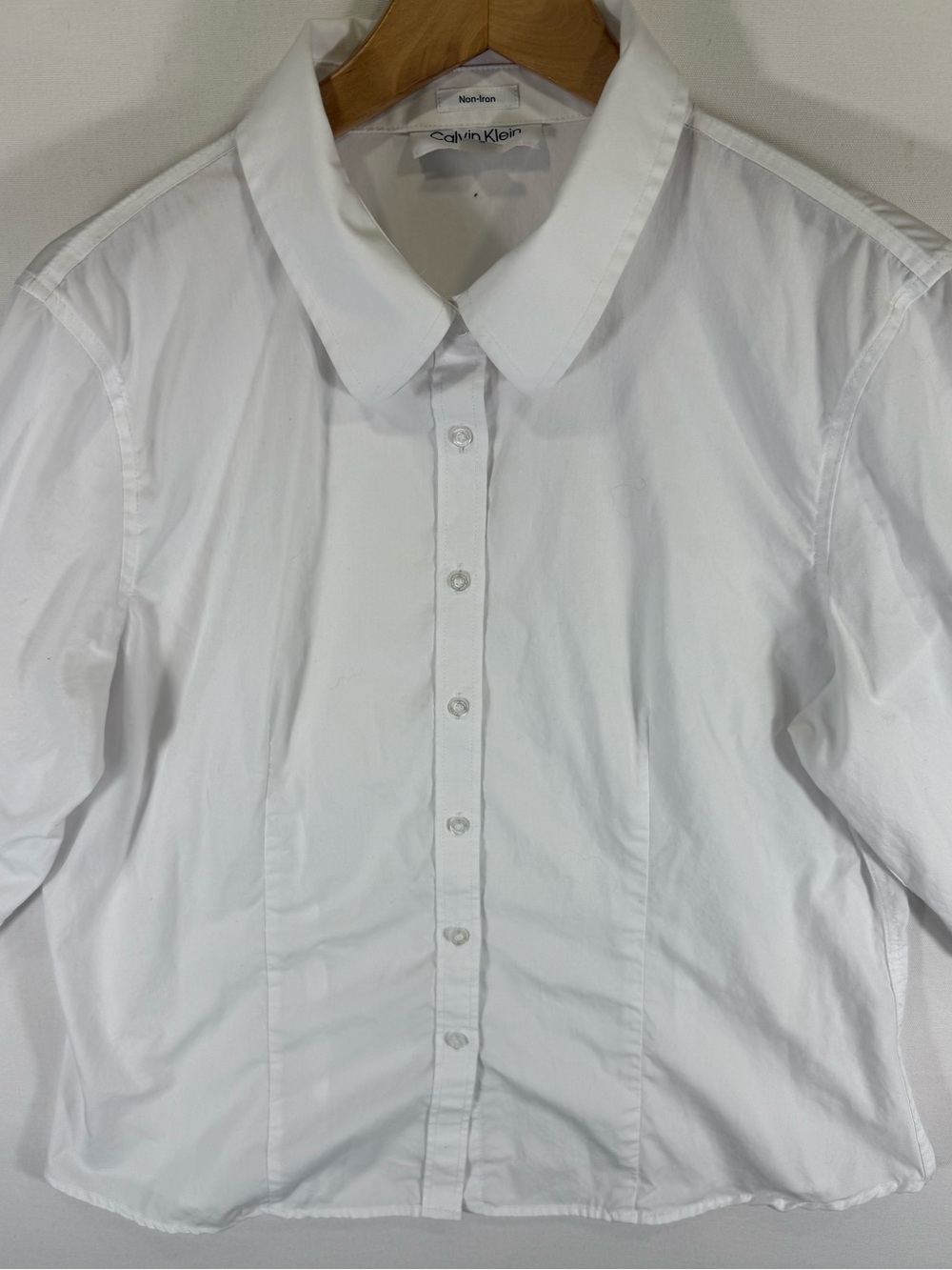 Calvin Klein White Button-Front Women's Shirt